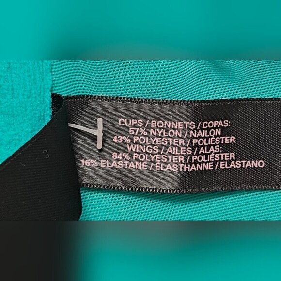 Victoria's Secret Teal Padded Lace Clasp in Front Underwire Bra Size 36D - Picture 9 of 9